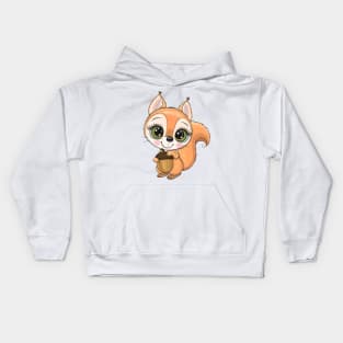 Cute Cartoon Squirrel Kids Hoodie